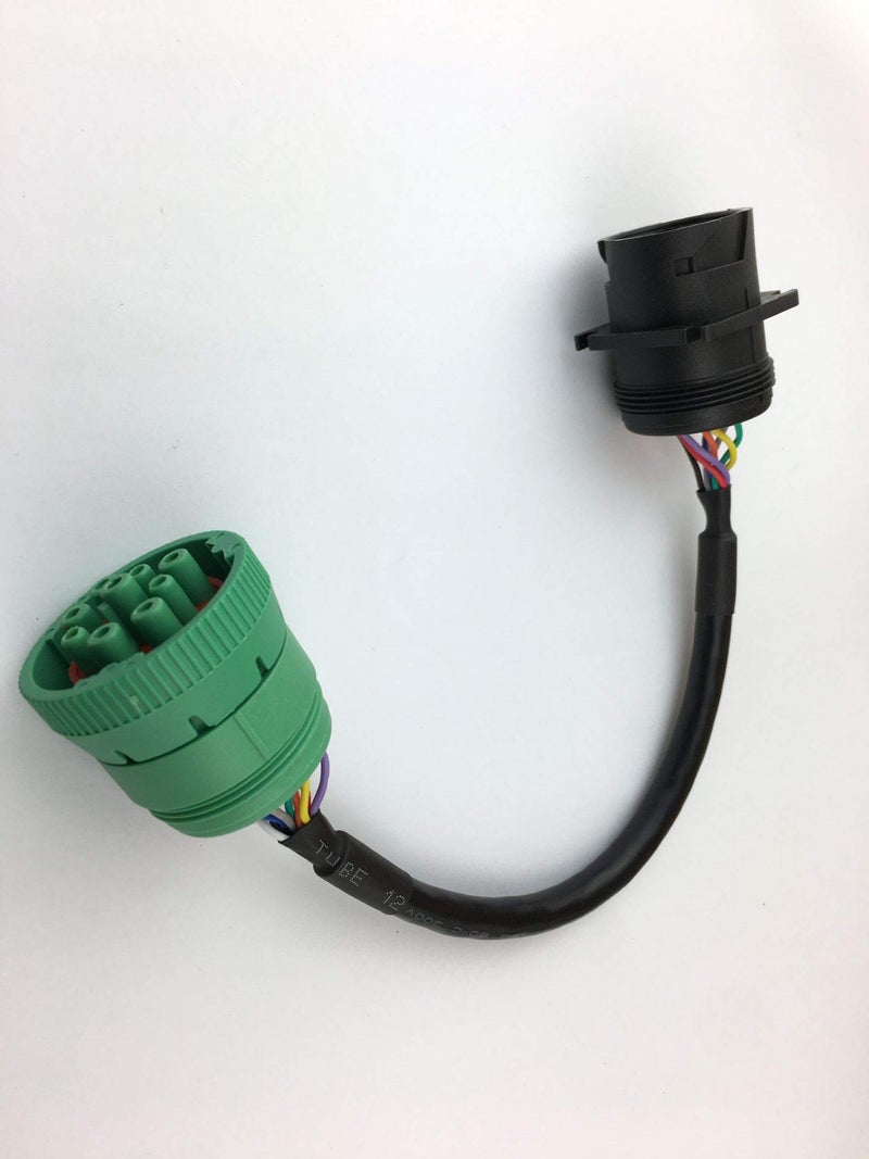 YPP 9pin J1939 Adapter Cable Type 1 Black Connector to Type 2 Green Connector for Truck Diagnostic Tool and ELD GPS Trackers - Image 5